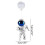Suspended Astronaut Ornament for Aquariums 1pc 2