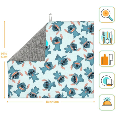 Dish Drying Mat Suede Non-slip Rubber Backing 24x18 Inch 2