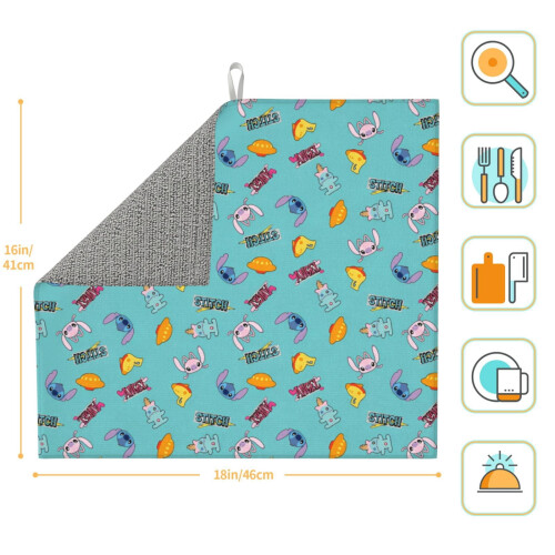 Dish Drying Mat Suede Non-slip 24x18 Inch 2