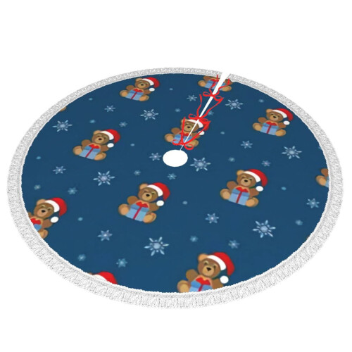 Christmas Tree Skirt 48 Inch Rustic Holiday Decor 1