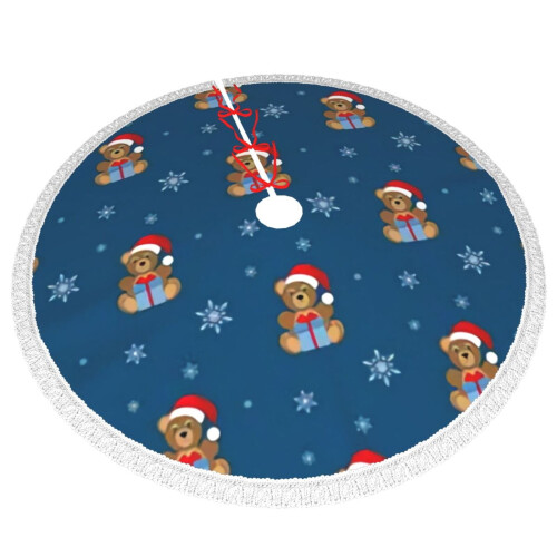 Christmas Tree Skirt 48 Inch Rustic Holiday Decor 2