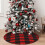 Christmas Tree Skirt Plaid 48 Inch Thick Rustic Holiday 7