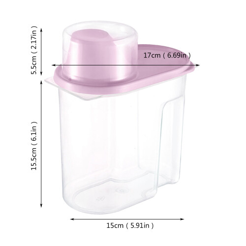 Slim Rice Container with Pouring Spout Airtight 1.5L 1