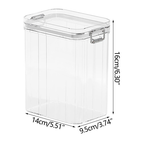 Clear Plastic Airtight Storage Jars with Lids 4-Pack 2