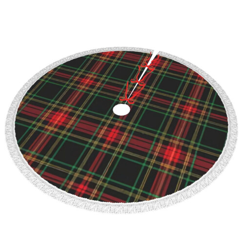 Christmas Tree Skirt Plaid 36 Inch 1