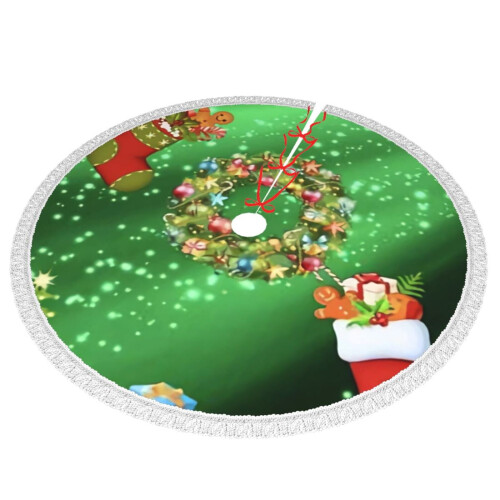 Christmas Tree Skirt 48 Inch Rustic Holiday Decor 1