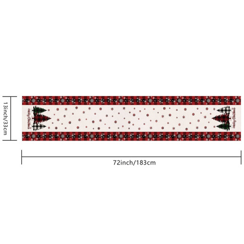 Christmas table flags embroidered deer linen 2 pcs 2