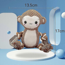 (Monkey) Immortal Squeaker Plush Toy, Invincible Robust Pig Dog Chew Toys