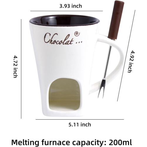 Chocolate Fondue Mug Ceramic 1 Piece 1