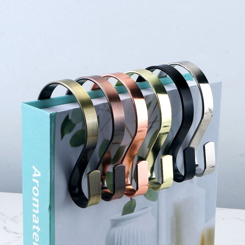 Metal Christmas Hook Fireplace Sock Holder 6-Pack 1