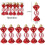 Christmas Candy Cane Pendants Red 6 pcs 4