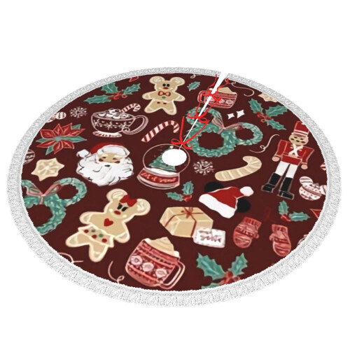 Christmas Tree Skirt 48 Inch Rustic Holiday Decor 1