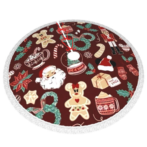 Christmas Tree Skirt 48 Inch Rustic Holiday Decor 2