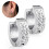Ear Studs Punk Style Titanium Steel Round 1 Pair 3