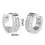 Ear Studs Punk Style Titanium Steel Round 1 Pair 5