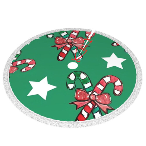 Christmas Tree Skirt 48 Inch Rustic Holiday Decor 1