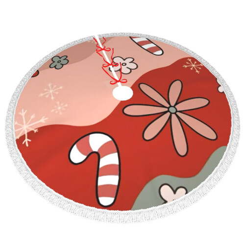 Christmas Tree Skirt 48 Inch Rustic Holiday Decor 2
