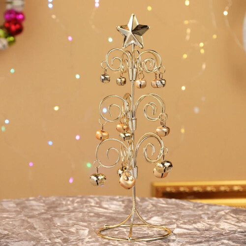 Mini white cedar Christmas tree desktop decor 1