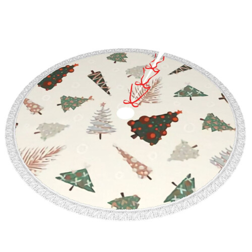 Christmas Tree Skirt 48 Inch Rustic Holiday Decor 1
