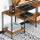 TV Stand 50 inch Rustic Brown 3-Tier with Storage 3