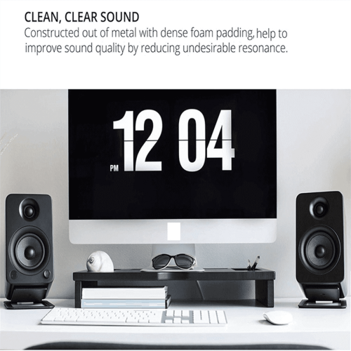 Desktop Speaker Stands Metal Tilted Vibration Damping 2