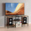 TV Stand 50 inch Rustic Brown 3-Tier with Storage 7