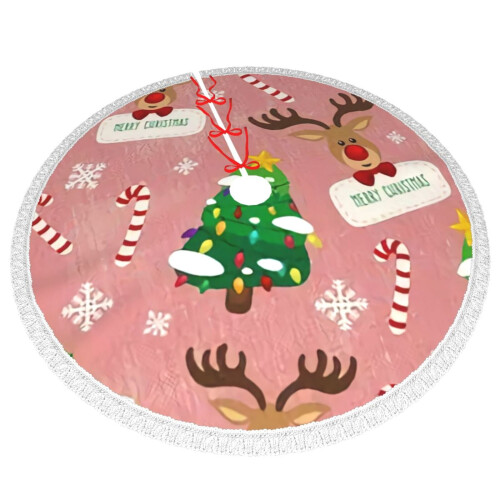 Christmas Tree Skirt 48 Inch Rustic Holiday Decor 2