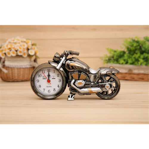 Vintage motorcycle model alarm clock battery powered 1