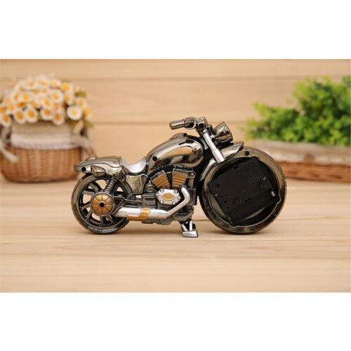 Vintage motorcycle model alarm clock battery powered 2