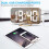 Digital Alarm Clock with 6" LED Display Gold 6
