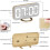 Digital Alarm Clock with 6" LED Display Gold 7