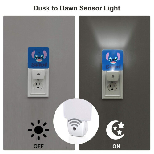 Anime Stitch Night Light Wall Plug with Dusk-to-Dawn Sensor 2