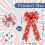 American Flag Burlap Wreath Bow Set 2 pcs 2
