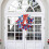 American Flag Burlap Wreath Bow Set 2 pcs 6