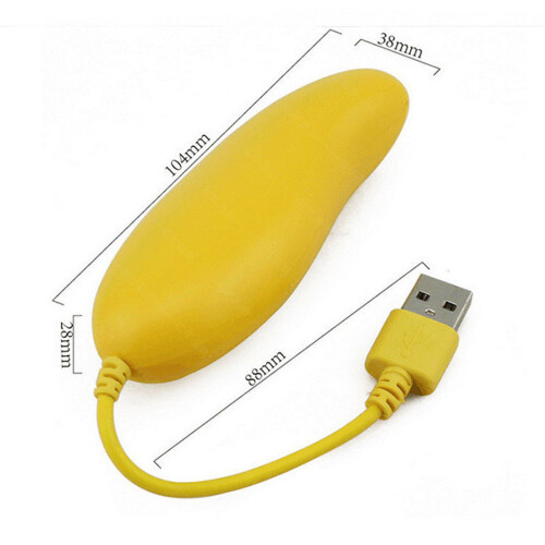 Jacenvly USB hub yellow 4-port high-speed adapter 1
