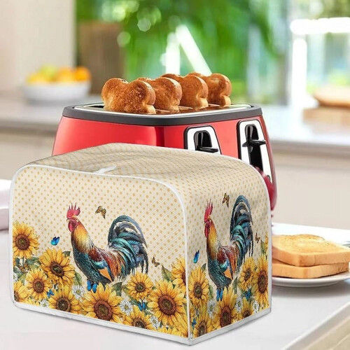 Wood Sunflower Toaster Cover 4-Slice 2