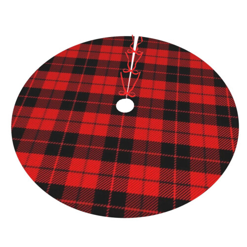 Christmas Tree Skirt Plaid 48 Inch 2