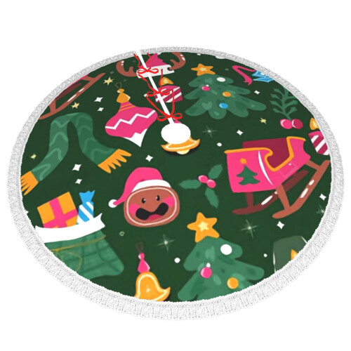 Christmas Tree Skirt 36 Inch Rustic Holiday Decor 2
