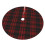 Christmas Tree Skirt Plaid 48 Inch Thick Rustic Decor 3