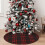 Christmas Tree Skirt Plaid 48 Inch Thick Rustic Decor 7