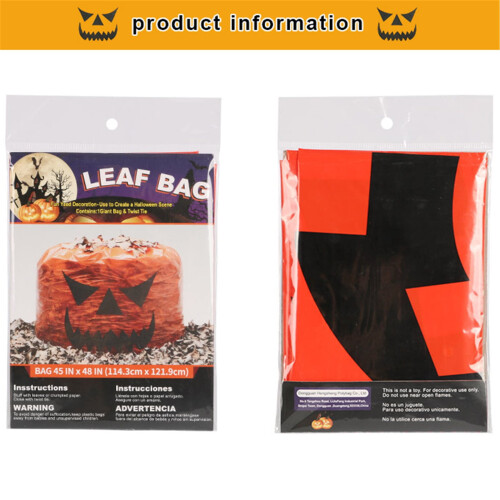 Halloween Pumpkin Leaf Bag Outdoor 3 pcs 1
