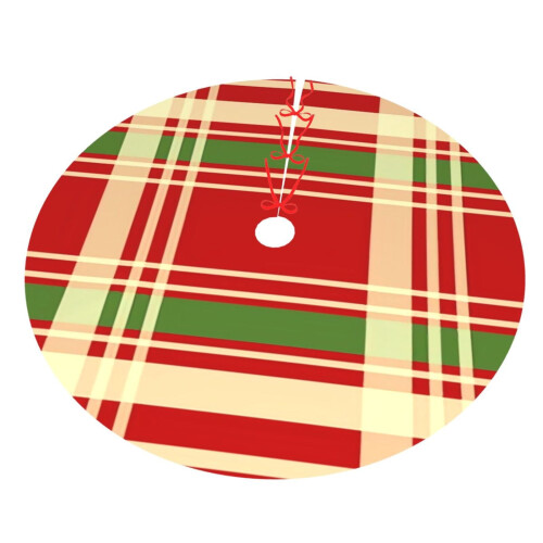 Christmas Tree Skirt Plaid 36 Inch 2