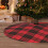 Christmas tree skirt plaid 48 inch thick rustic holiday 8