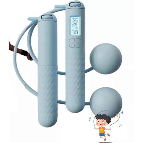 (Sky Blue) Skipping Rope with Counter (Gravity Ball Without Rope),Relativelk Jump Rope
