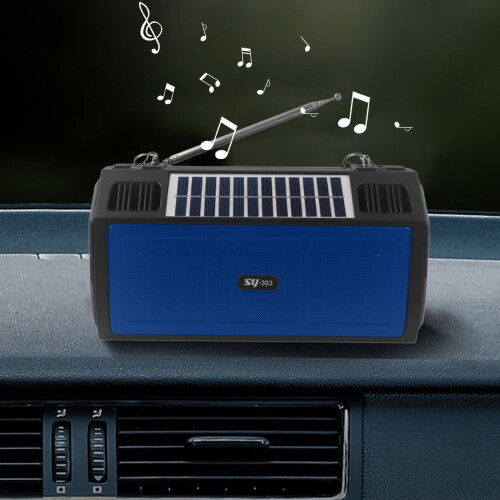 Jacenvly solar-powered sound system with FM radio and 1