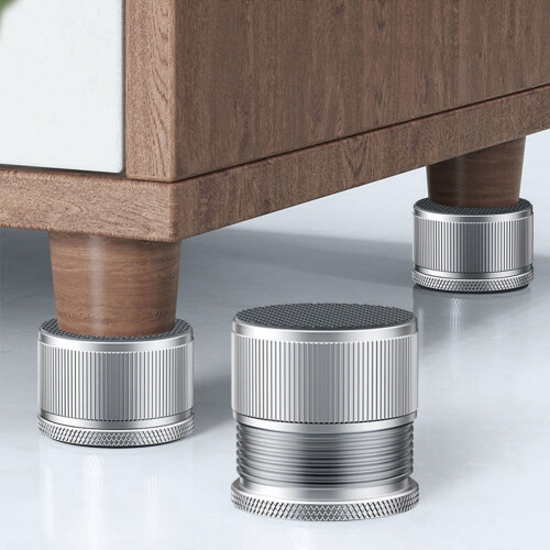 Conjunto de 4 Elevadores Ajustáveis para Cama e Cadeira, Resistentes, para Móveis, Sofá e Mesa, com Base Protetora Antiderrapante -2 1