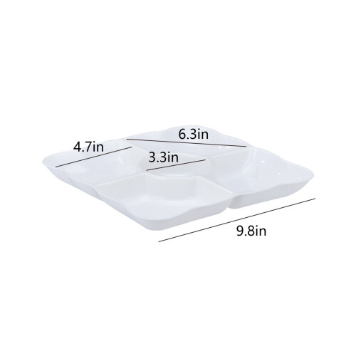 Chip and Dip Tray Unbreakable 6-Section Appetizer Server 1
