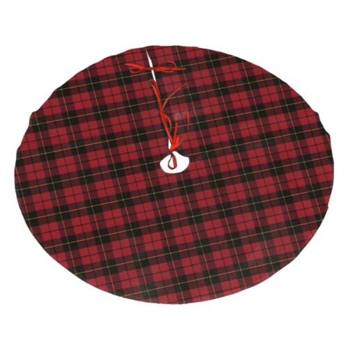 Christmas Tree Skirt Red Plaid 30 Inch 1