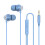 Jacenvly gaming headset in-ear subwoofer wired with mic blue 3