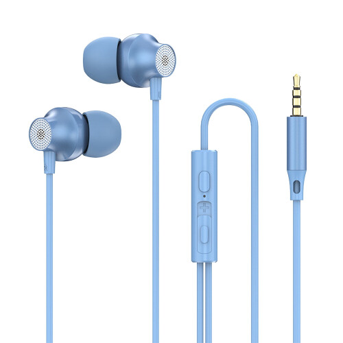 Jacenvly gaming headset in-ear subwoofer wired with mic blue 2